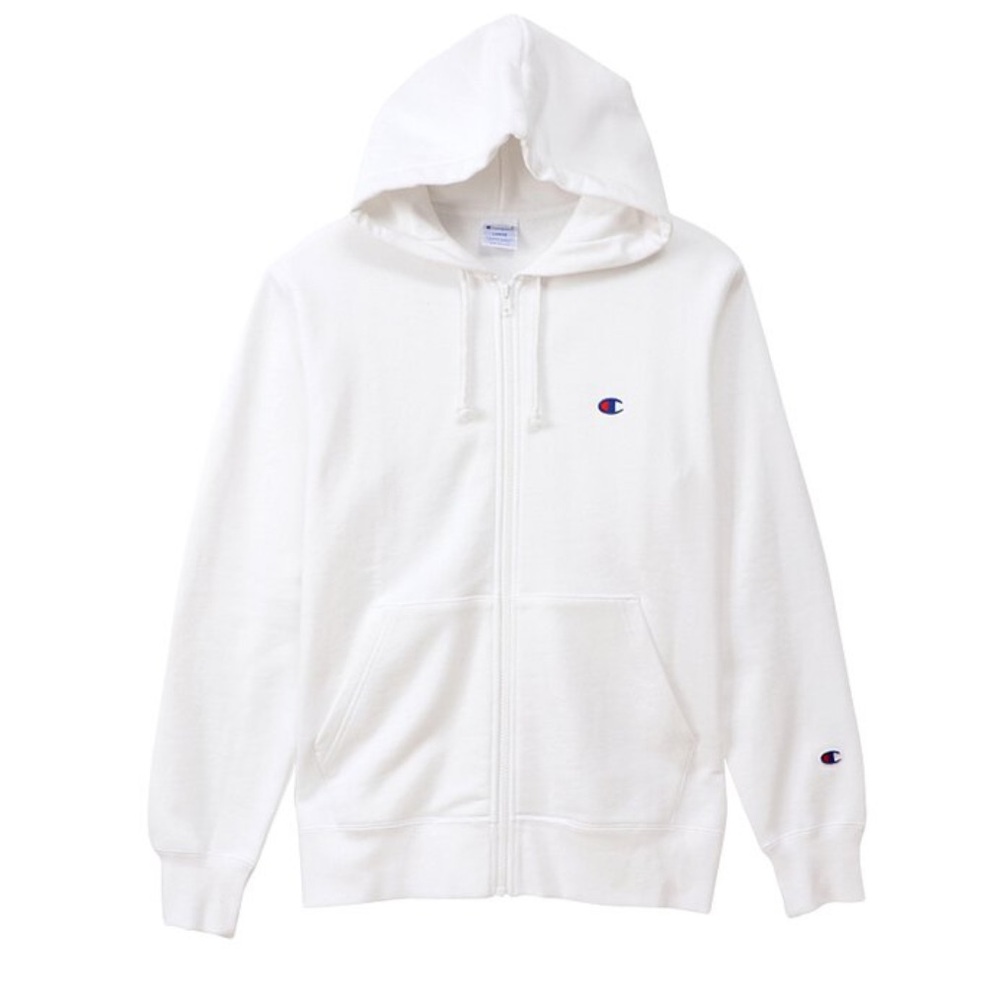 White Zip-Up Hoodie | Champion